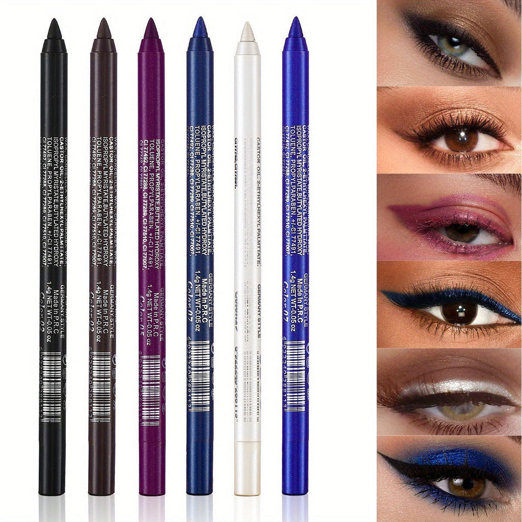 🔥 Limited Edition 49% OFF🌈14-Pack Eyeliner Pencil Waterproof Colored Paste Liners with Metallic & Shimmer Finishes Smudge-Proof