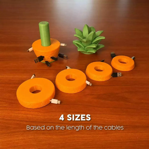 3D Printed Pineapple Cable Organizer – Modular Desktop Cable Management Holder for USB Cables, Charging Cords & Computer Accessories