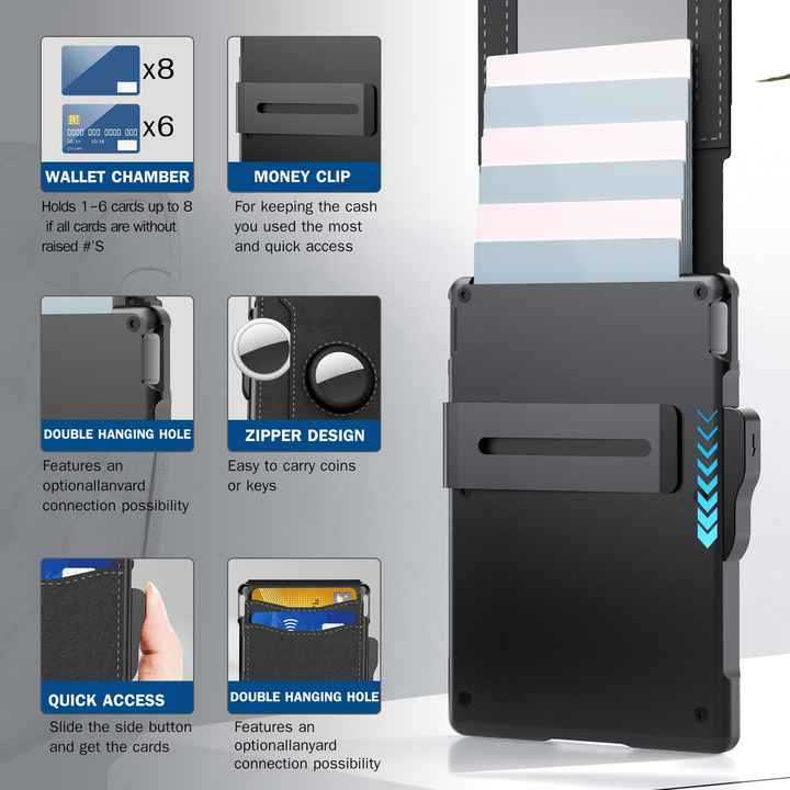 Yunsune SlimShield™ RFID Bifold Wallet – Slim, Secure & Organized
