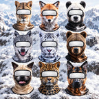 WildFace Animal Ski Mask – Funny Fleece Balaclava for Skiing & Snowboarding