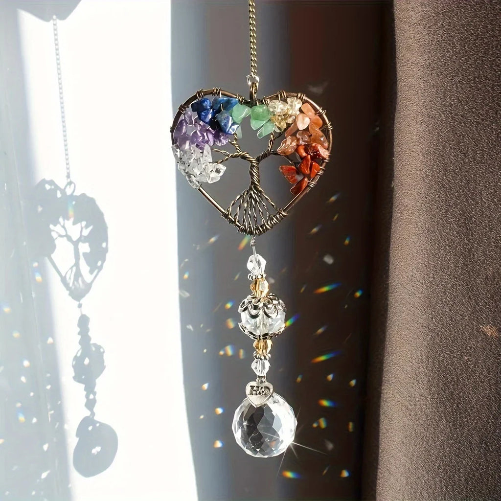 Rainbow Crystal Tree Of Life Suncatcher