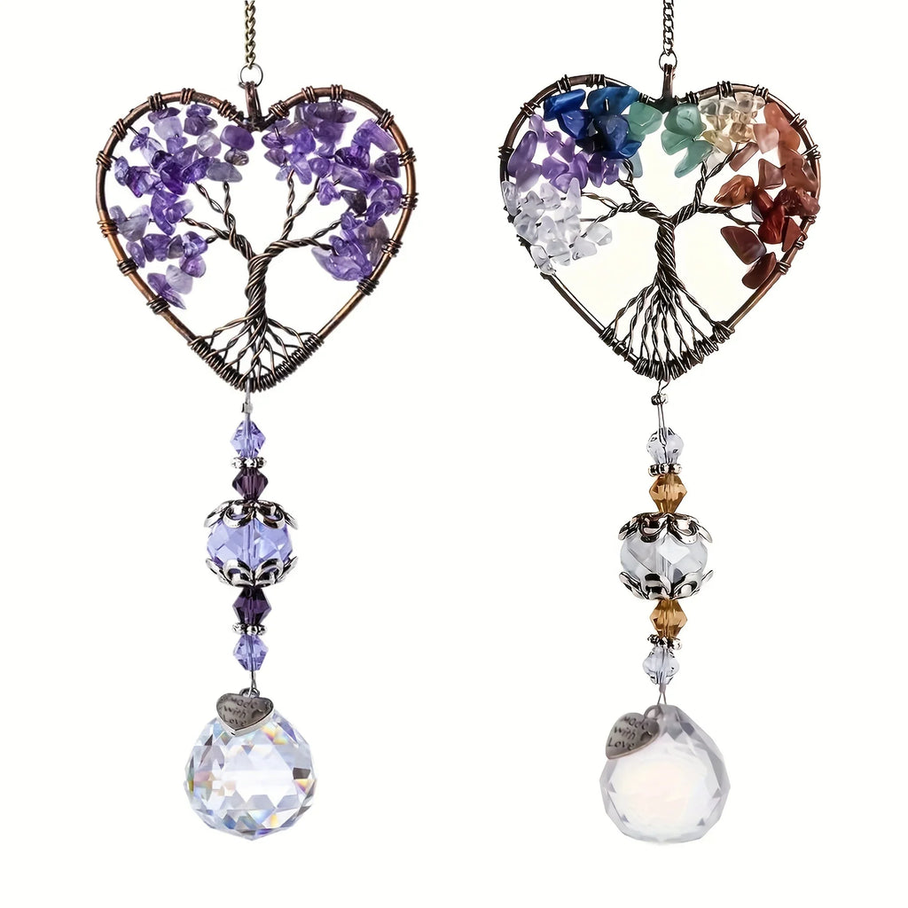 Rainbow Crystal Tree Of Life Suncatcher
