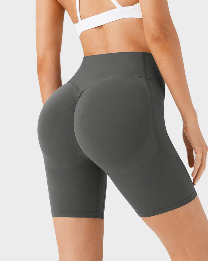 Tummy Control Butt-Lifting Training Shorts with Pockets – 7"