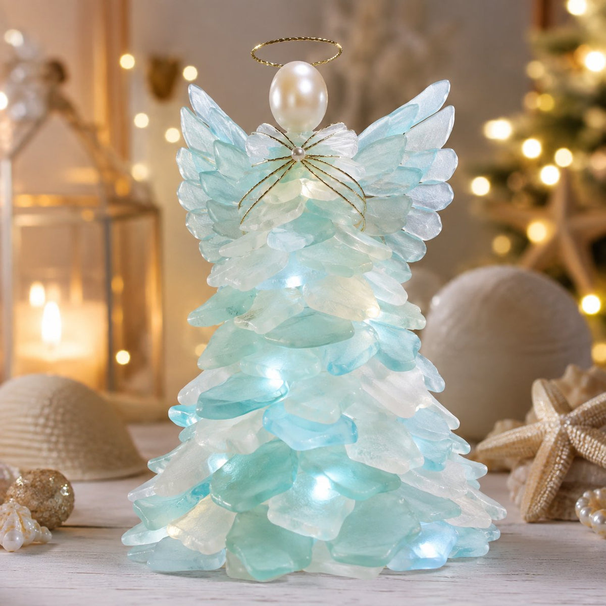 🔥66% OFF – DIY Lighted Sea Glass Christmas Decor Kit – Beginner-Friendly Holiday Craft