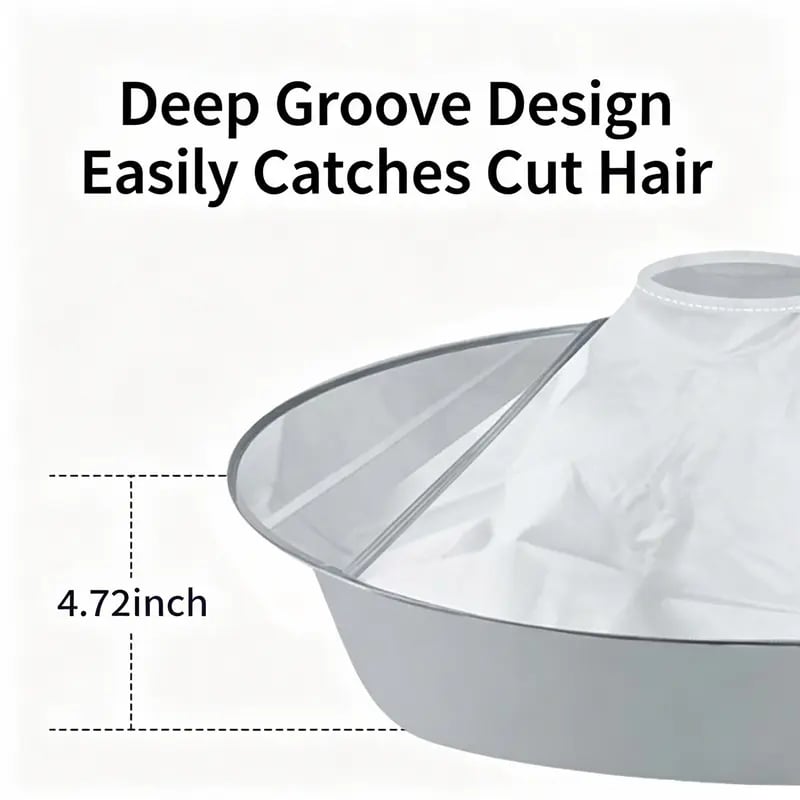 Portable Waterproof Hair Cutting Cape, Hair Catcher Bib, Reusable Barber Apron For Household & Salon Hair‐Cutting