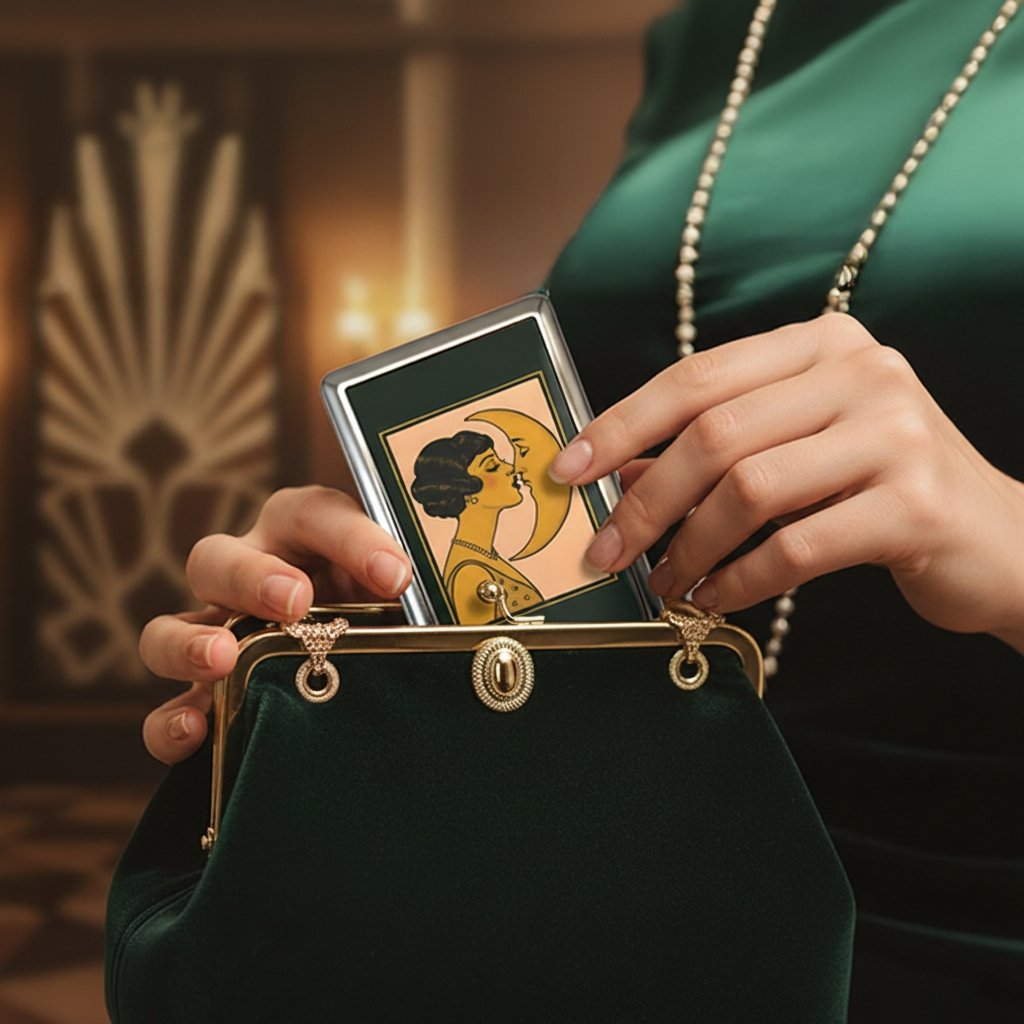 🛡️Vintage Art Deco Versatile Card & Cash Case With RFID Protection
