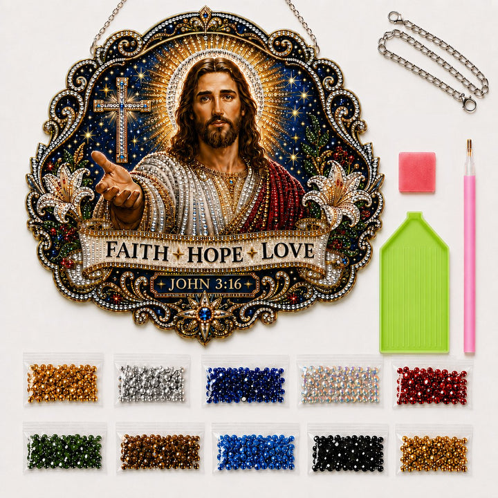 ✝️✨Jesus Diamond Art Hanging Ornament Kit
