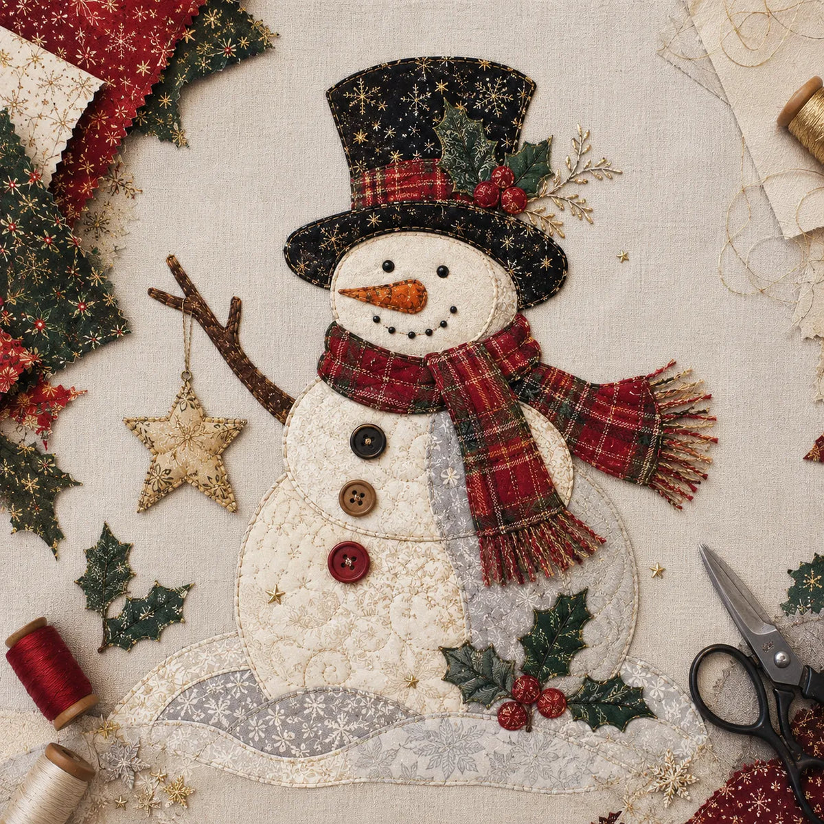 🎅Christmas Patchwork Fabric DIY Decor Kit