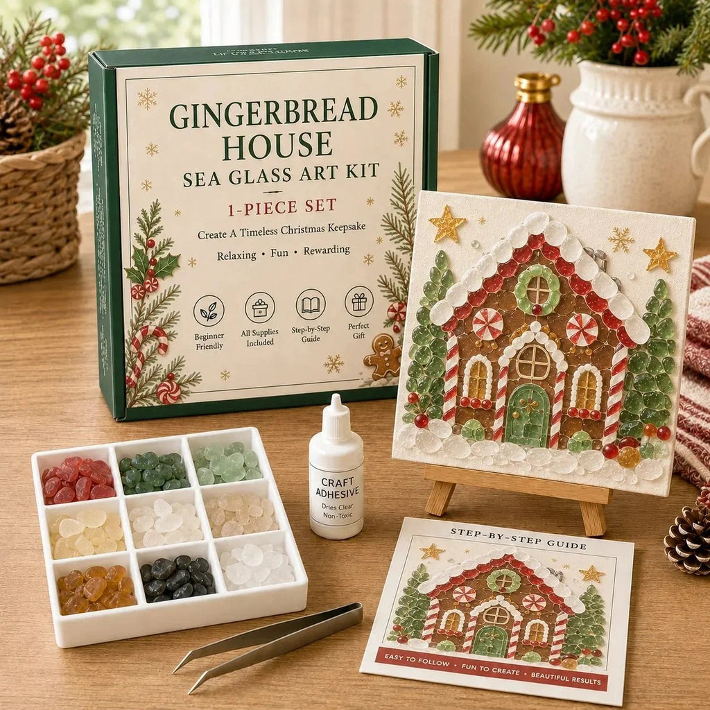 🔥 63% OFF | Only £11.99 🎄Christmas Sea Glass Art DIY Kit – Create Your Own Festive Keepsake