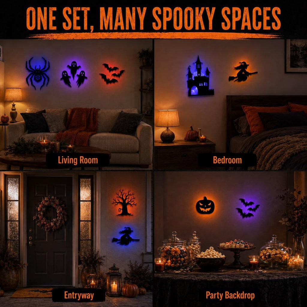 🎃 Halloween Spooky 3D LED Wall Decorations