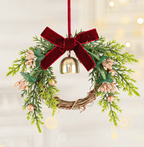💥 56% OFF! 🎄Mini Christmas Wreaths✨Maximum Holiday Magic, Instant Festive Charm & Versatile Decor! 🎀