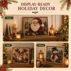 🔥Christmas Discount 59% Off🎅 3D Christmas Fabric Poke‐Art Craft Kit | Framed Shelf‐Ready Festive Decor