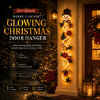 ⏳ Last Day 49% OFF – 🎄MerryCascade™ Glowing Christmas Door Hanger | 6 Festive Lighted Designs with Warm Glow, Dimensional Details & Space-Saving Vertical Décor ✨