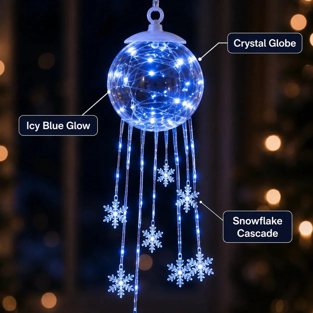 ❄️ Glowing Snowflake Cascade – Magical LED Christmas Hanging Decor