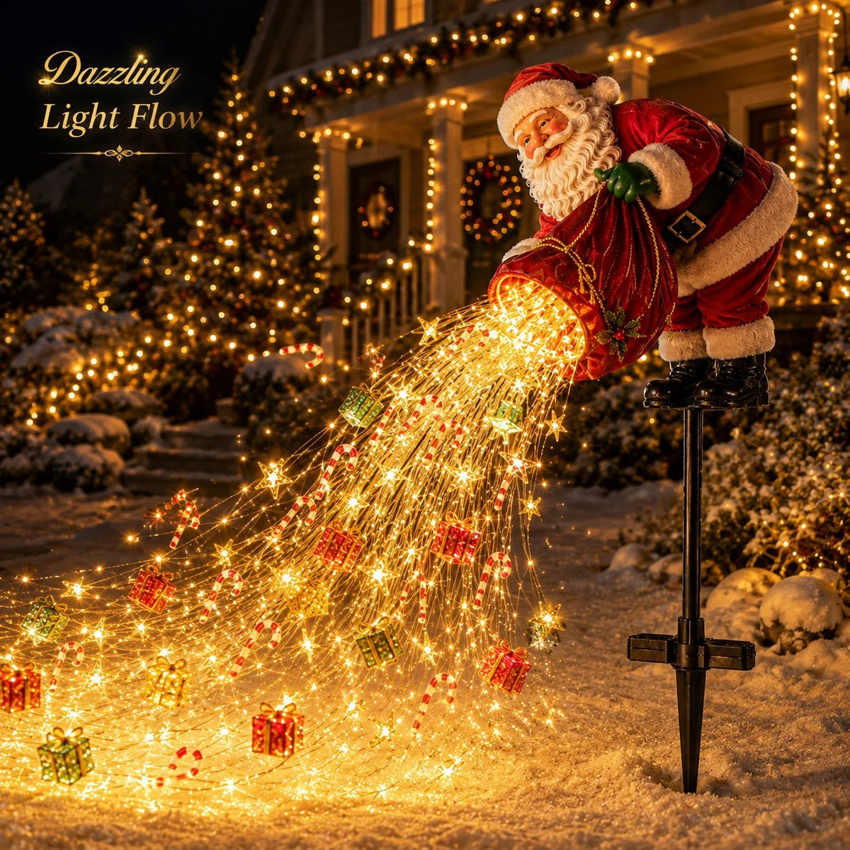 🎅Christmas Early Discount 50% Off 🎁 Santa's Magic Pour – Flowing LED Christmas Garden Light