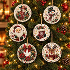 🎄 ONLY £7.99! Christmas DIY Hanging Ornament Set – 6 Festive Tree Decorations ✨