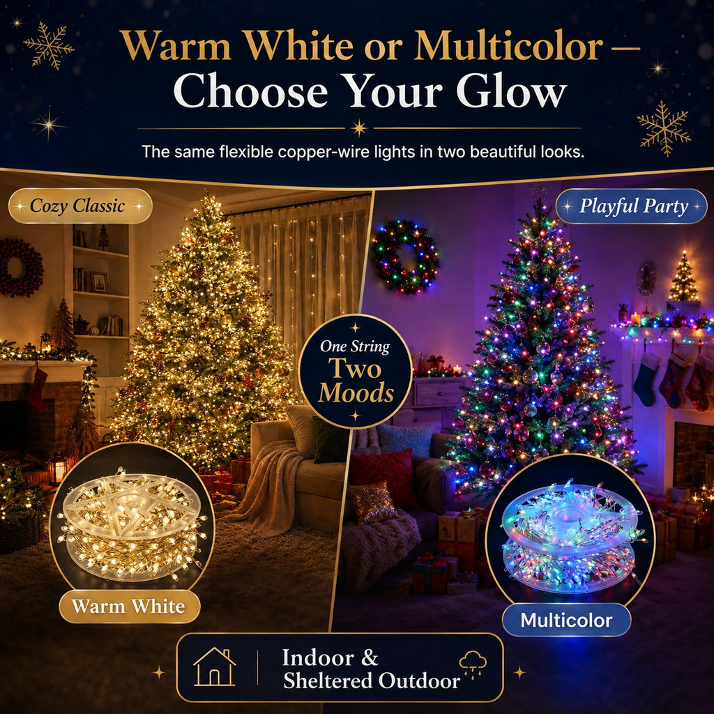✨ Only £9.99 | Save 60% – LED Firecracker Fairy Lights 🎄 Dense Sparkle for Christmas & Holiday Decor