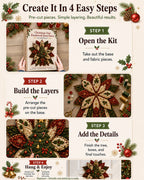 Peppermint Gingerbread Cheer - Oversized Christmas Character Quilted Door Hanger Sewing Kit