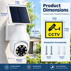 Yunsune 360° Solar Security Light – Motion Sensor Camera-Style Spotlight