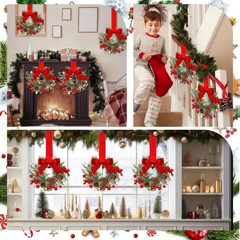 💥 56% OFF! 🎄Mini Christmas Wreaths✨Maximum Holiday Magic, Instant Festive Charm & Versatile Decor! 🎀
