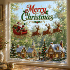 🎄 Christmas Window Decoration – Large Festive Window Art for Holiday Home Decor