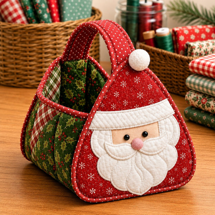 🎄 Christmas Character Quilted Carry Basket🎁✨