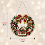 Christmas Pearl Diamond Painting Pendant Kit 9.84 Inch with LED Lights