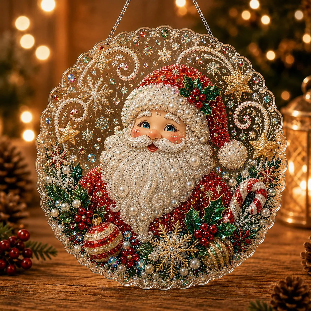 Christmas Pearl Diamond Art Ornament Kit | DIY  Hanging Decor