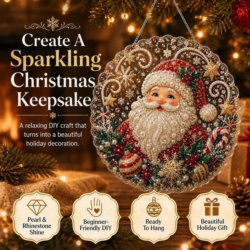 Christmas Pearl Diamond Art Ornament Kit | DIY  Hanging Decor
