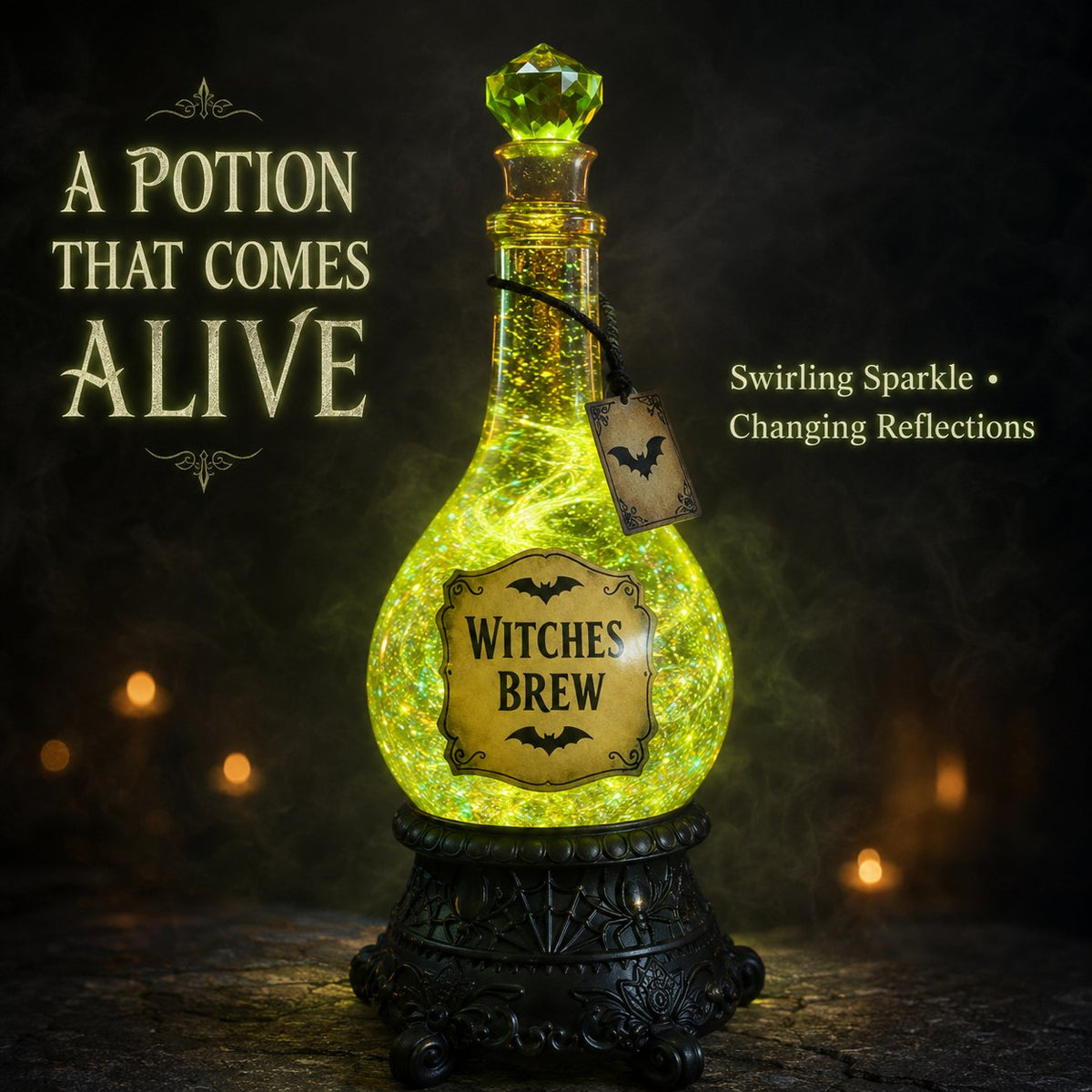 🔥Last Day 49% OFF 🧙✨Lighted Witches’ Brew Poison Bottle Glitter Globe