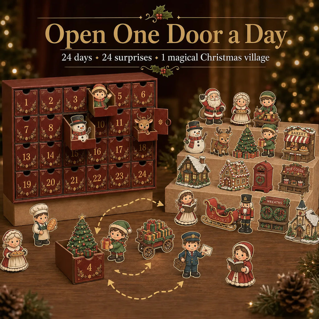 🎄24 Days Of Christmas Village Friends Advent Calendar | 24 Unique Miniature Characters, Shops & Holiday Collectibles for a Complete Festive Village ✨