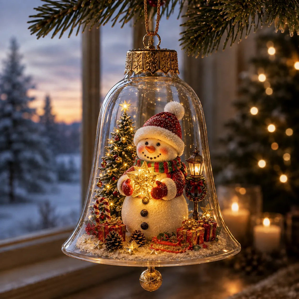 ✨Christmas Discout: Only £9.99!!!🎄 Glowing Christmas Story Ornament – Light-Up Mini Holiday Scene