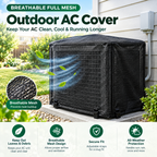 ❄️ Heavy-Duty Mesh AC Cover – All-Season Outdoor Protection