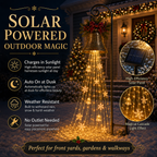 🎁Hot Sale 40% OFF🎄 Christmas Bell Cascade Solar Yard Light🔔