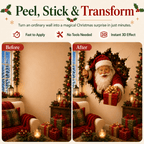 🎅Christmas Break-In 3D Wall Decal – Santa Surprise Effect Christmas Decoration