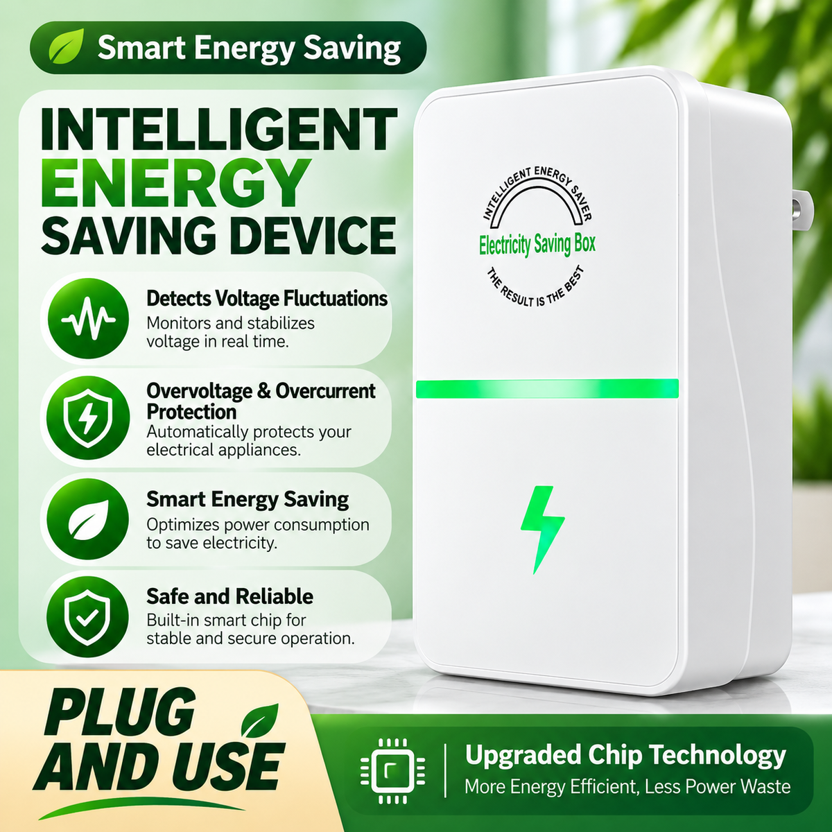 Energy Saver Plug-In Power Box