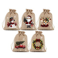 🎁ONLY£6.99!!! BUY 1 GET 1 FREE | Christmas Drawstring Gift Bags – 5 Festive Designs