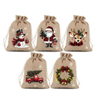 🎁ONLY£6.99!!! BUY 1 GET 1 FREE | Christmas Drawstring Gift Bags – 5 Festive Designs