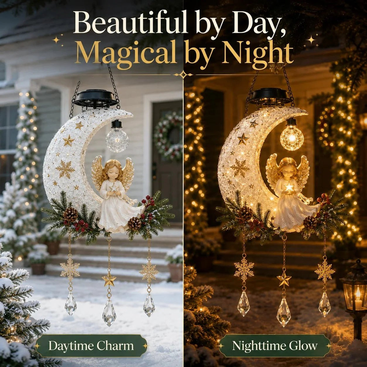 ✨ 45% OFF | Christmas Angel Moon Light – Magical Holiday Glow
