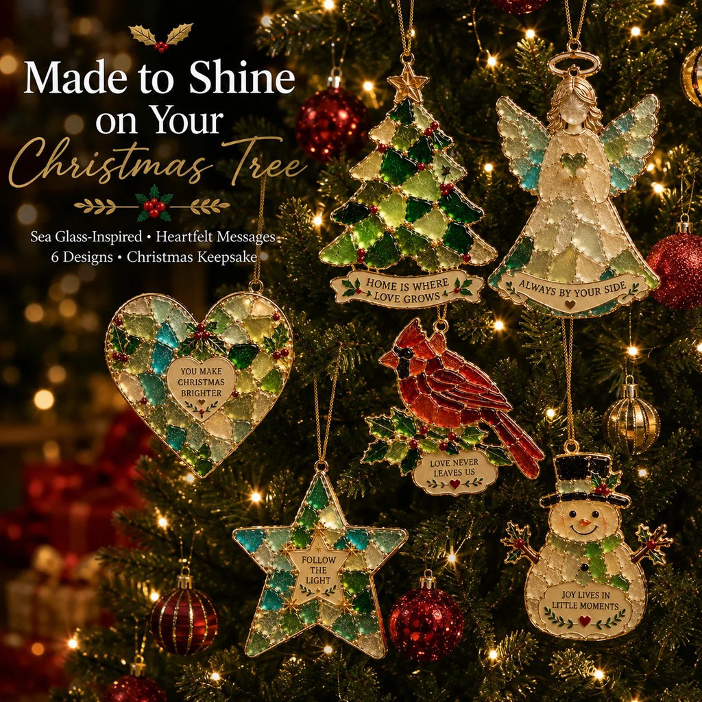 Special Offer 🎄 Save 63% | Sea‐Glass Christmas Hanging Ornaments, Xmas Tree Decor & Gift