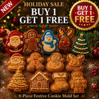 💥ONLY £7.99!!!🎁 BUY 1 GET 1 FREE | Christmas Baking Moulds – 8 Festive Designs 🎄