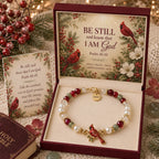 🎅 2026 Christmas Gift 49% Off--✝️ Psalm 46:10 Faith Bracelet | Limited Edition 2026 Christian Jewelry with 7 Meaningful Nature Symbols, Gemstone-Style Beads & Scripture Gift Box 🤍