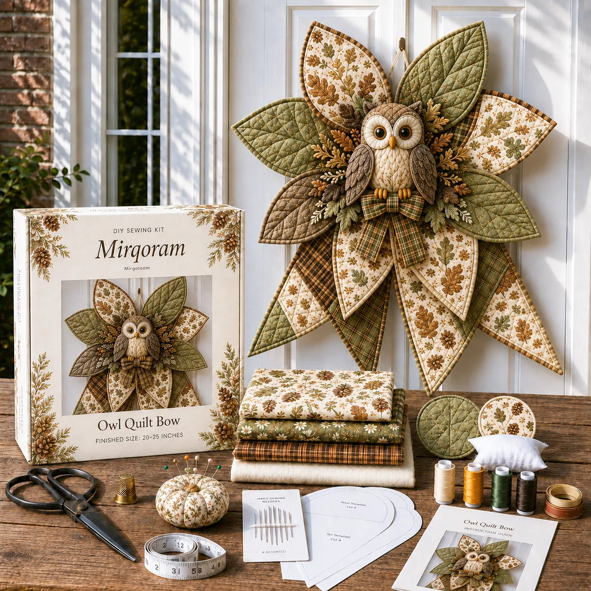 Tropical Parrot - Handmade Quilted Door Bow DIY Sewing Kit