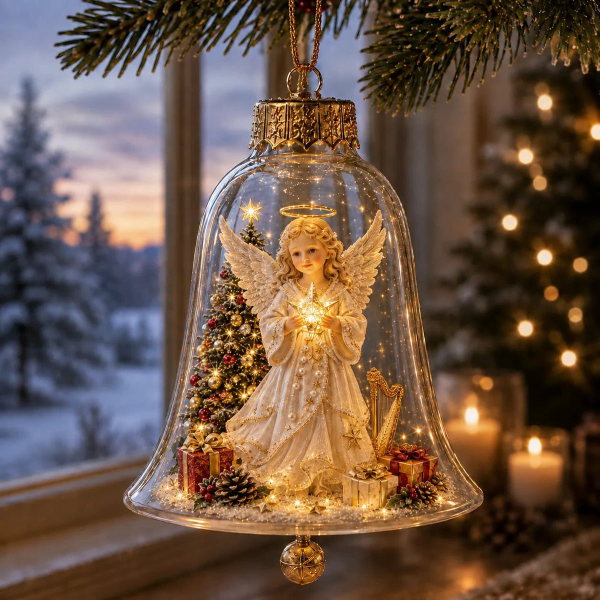 ✨Christmas Discout: Only £9.99!!!🎄 Glowing Christmas Story Ornament – Light-Up Mini Holiday Scene