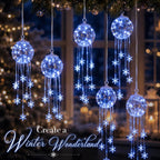 ❄️ Glowing Snowflake Cascade – Magical LED Christmas Hanging Decor