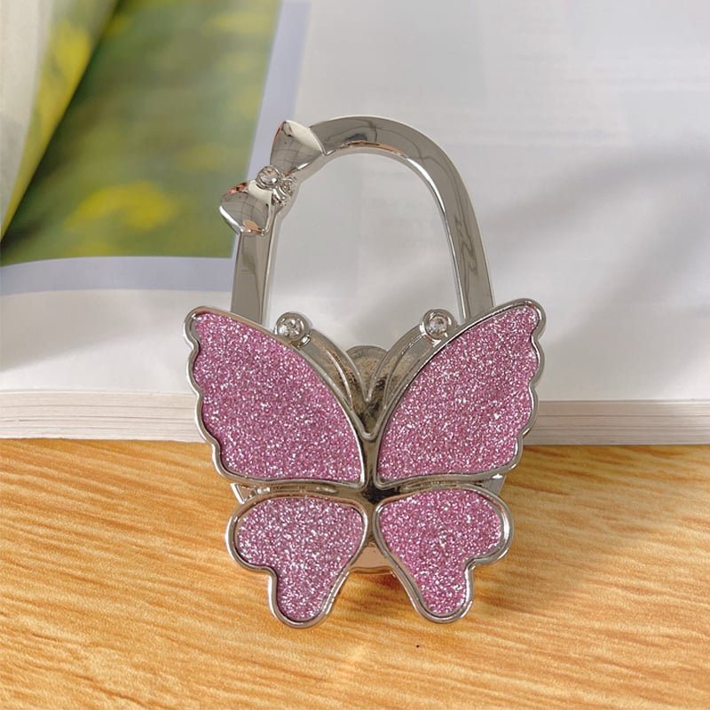 Butterfly Foldable Handbag Hook – Stylish, Portable & Non-Slip Bag Hanger