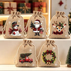 🎁ONLY£6.99!!! BUY 1 GET 1 FREE | Christmas Drawstring Gift Bags – 5 Festive Designs