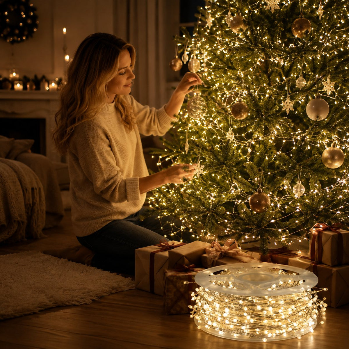 ✨ Only £9.99 | Save 60% – LED Firecracker Fairy Lights 🎄 Dense Sparkle for Christmas & Holiday Decor