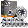 Yunsune Solar Ground Lights Outdoor – Waterproof Solar Garden Lights for Pathway, Lawn, Yard & Driveway, Cold White