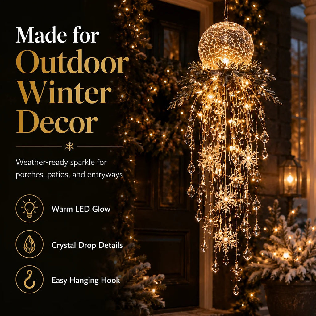 DIY Hanging Snowflake & Crystal LED Christmas Light✨❄️
